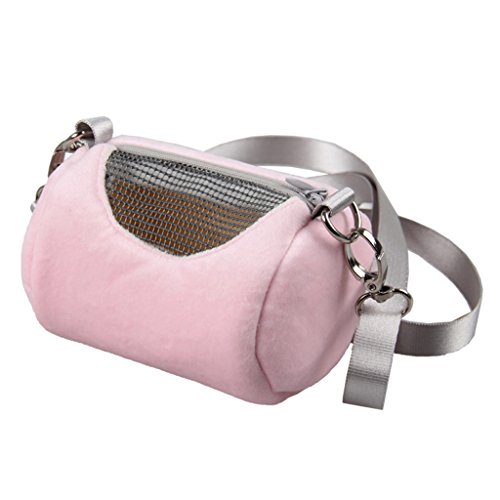 Atmungsaktive Tragetasche für Kleintiere, Hamster, Reisetasche, Handtasche, Typ 2, Rosa von Suammiitstrieadea