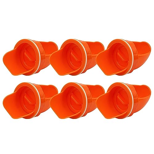 Automatischer Geflügel-Futterspender für Hühnerfässer, wiederverwendbar, kein Abfall, Orange, 6 Stück Automatischer Geflügel-Futterspender für Hühnerfässer, wiederverwendbar, kein Abfall, Orange, 6 Stück von Suammiitstrieadea
