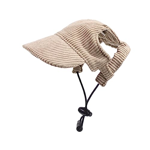 Baseballkappe für Hunde, verstellbarer Kordelzug, lässiger Haustierhut für draußen, alle Jahreszeiten, Khaki, Größe S Baseballkappe für Hunde, verstellbarer Kordelzug, lässiger Haustierhut für draußen, alle Jahreszeiten, Khaki, Größe S von Suammiitstrieadea