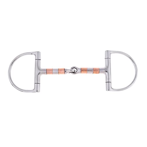 Edelstahl Equestrian 12,7 cm Mund D-Ring Trense mit Kupferrollen Edelstahl Equestrian 12,7 cm Mund D-Ring Trense mit Kupferrollen von Suammiitstrieadea