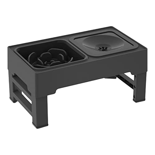 Futternapf für Kätzchen, Futternapf für große, mittelgroße und kleine Hunde, für Zuhause, Outdoor, langsamer Futternapf, Schwarz Futternapf für Kätzchen, Futternapf für große, mittelgroße und kleine Hunde, für Zuhause, Outdoor, langsamer Futternapf, Schwarz von Suammiitstrieadea