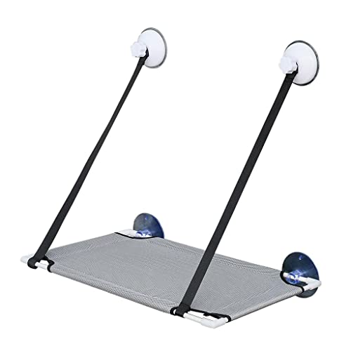 Hängematte für Haustiere, Katzen, Fenstermontage, weicher Sitz, Sitzstange, einlagig, grau, einlagig, grau Hängematte für Haustiere, Katzen, Fenstermontage, weicher Sitz, Sitzstange, einlagig, grau, einlagig, grau von Suammiitstrieadea