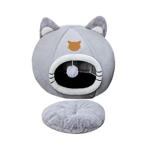 Halbgeschlossenes Hunde- und Katzennest, gemütlicher Zwinger mit Hängespielzeug, Schlummerfunktion, Katzenbett für Hunde, XL, Dunkelgrau, XL Halbgeschlossenes Hunde- und Katzennest, gemütlicher Zwinger mit Hängespielzeug, Schlummerfunktion, Katzenbett für Hunde, XL, Dunkelgrau, XL von Suammiitstrieadea