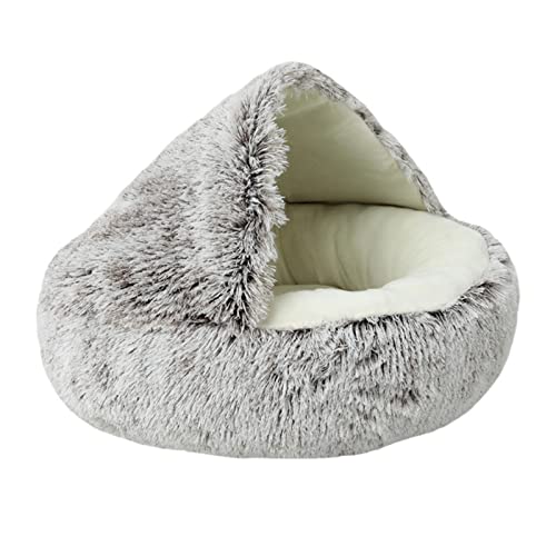 Halbgeschlossenes Katzenbett, rutschfest, weich, für den Winter, warm, für Welpen, Hunde, Kaffee Halbgeschlossenes Katzenbett, rutschfest, weich, für den Winter, warm, für Welpen, Hunde, Kaffee von Suammiitstrieadea