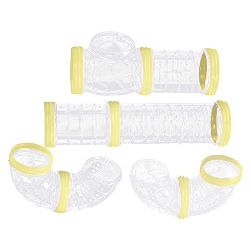 Hamsterröhren-Set, verbundene Tunnel, DIY, Kunststoff, Gelb, 8 Stück Hamsterröhren-Set, verbundene Tunnel, DIY, Kunststoff, Gelb, 8 Stück von Suammiitstrieadea