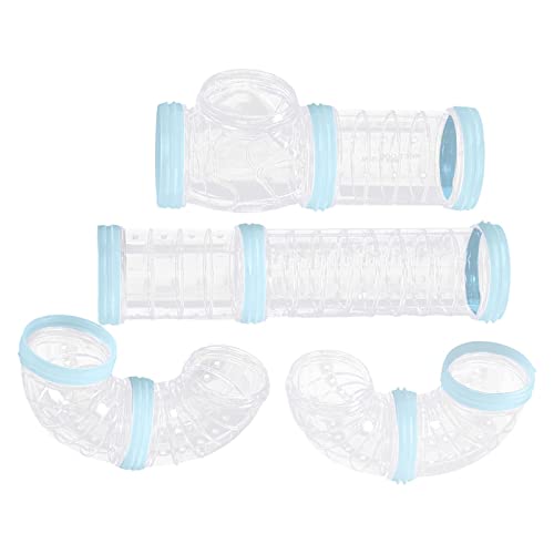 Hamsterröhren-Set, verbundene Tunnel, DIY, Kunststoff, Trainingswerkzeug, Blau, 8 Stück von Suammiitstrieadea