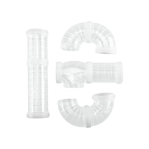 Hamsterschlauch-Set, 8 Stück, Hamster-Trainingsspielzeug für Hamsterkäfig-Zubehör, transparent Hamsterschlauch-Set, 8 Stück, Hamster-Trainingsspielzeug für Hamsterkäfig-Zubehör, transparent von Suammiitstrieadea