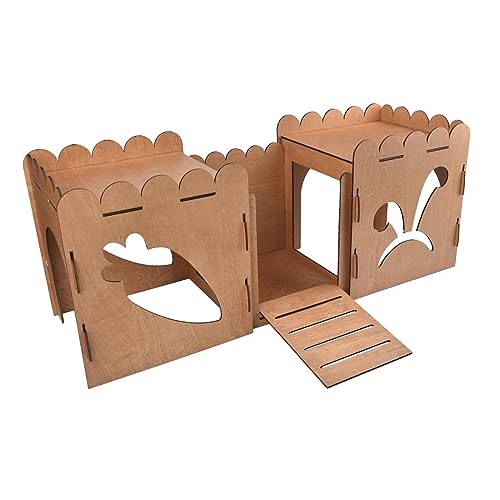Hasenschloss aus Holz, Versteck Meerschweinchen, Hase, Kleintierhütte, Hamsterhaus Hasenschloss aus Holz, Versteck Meerschweinchen, Hase, Kleintierhütte, Hamsterhaus von Suammiitstrieadea