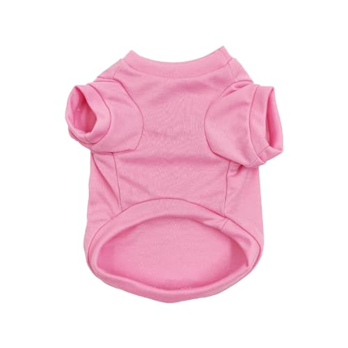 Haustierkleidung, Haustiermäntel, Baumwolle, glatt, einfach, entzückend, wiederverwendbar, verschiedene Größen, Welpenpullover, bedruckte Weste, Rosa, Größe L Haustierkleidung, Haustiermäntel, Baumwolle, glatt, einfach, entzückend, wiederverwendbar, verschiedene Größen, Welpenpullover, bedruckte Weste, Rosa, Größe L von Suammiitstrieadea