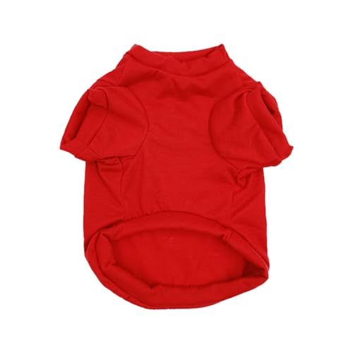 Haustierkleidung, Hundemantel, Baumwolle, mehrfarbig, auffällig, wiederverwendbar, modischer Welpenpullover, bedruckte Weste, Rot, Größe S Haustierkleidung, Hundemantel, Baumwolle, mehrfarbig, auffällig, wiederverwendbar, modischer Welpenpullover, bedruckte Weste, Rot, Größe S von Suammiitstrieadea