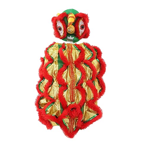 Haustierkostüm, Mantel, Kapuzenpullover, weiche Löwen-Tanzkleidung für Bühnenauftritte, Rot, Größe L Haustierkostüm, Mantel, Kapuzenpullover, weiche Löwen-Tanzkleidung für Bühnenauftritte, Rot, Größe L von Suammiitstrieadea