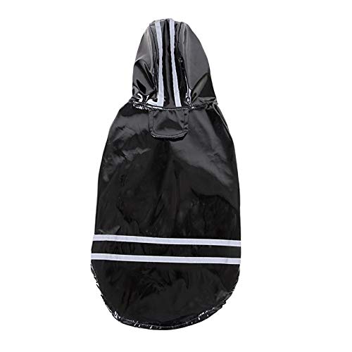 Hunde-Regenmantel mit Kapuze, reflektierend, wasserdicht, Größe S - XL, Schwarz, Größe L Hunde-Regenmantel mit Kapuze, reflektierend, wasserdicht, Größe S - XL, Schwarz, Größe L von Suammiitstrieadea