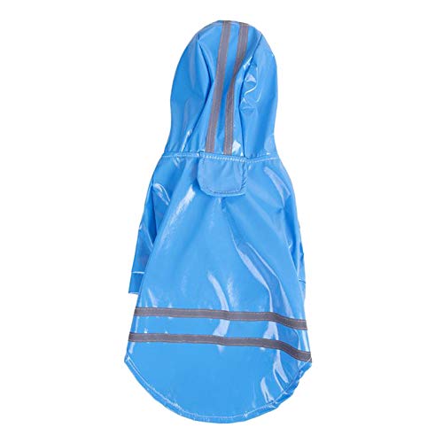 Hunde-Regenmantel mit Kapuze, reflektierende Jacke, wasserdicht, Größe S - XL, Blau Hunde-Regenmantel mit Kapuze, reflektierende Jacke, wasserdicht, Größe S - XL, Blau von Suammiitstrieadea