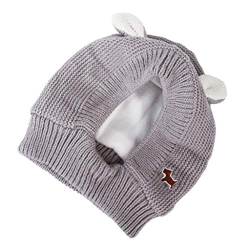 Hundemütze für den Winter, warm, Kopfbedeckung für kleine und mittelgroße Hunde, Grau Hundemütze für den Winter, warm, Kopfbedeckung für kleine und mittelgroße Hunde, Grau von Suammiitstrieadea