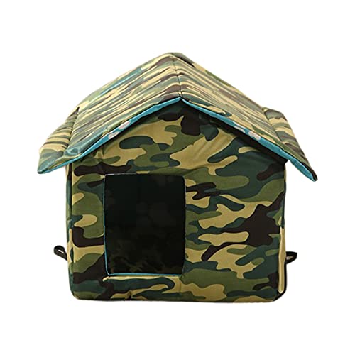 Katzenhaus für den Außenbereich, für Katzen, klein, mittelgroß, Welpennest, Kätzchen, Hütte, Höhle, Haustierbett, quadratisch, 35 x 33 x 30 cm Katzenhaus für den Außenbereich, für Katzen, klein, mittelgroß, Welpennest, Kätzchen, Hütte, Höhle, Haustierbett, quadratisch, 35 x 33 x 30 cm von Suammiitstrieadea