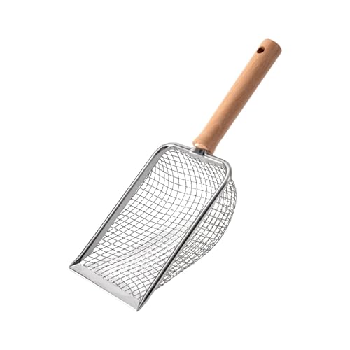 Katzenstreuschaufel, langer Griff, Metallschaufel für Katzentoilette, Sieb, Netzloch, 4,3 x 4,3 mm, silberfarben, Netzloch 4,3 x 4,3 mm Katzenstreuschaufel, langer Griff, Metallschaufel für Katzentoilette, Sieb, Netzloch, 4,3 x 4,3 mm, silberfarben, Netzloch 4,3 x 4,3 mm von Suammiitstrieadea