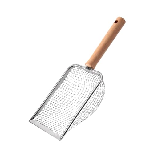 Katzenstreuschaufel, langer Griff, Metallschaufel für Katzentoilette, Sieb, Netzloch, 5 x 5 mm, silberfarben, Netzloch 5 x 5 mm Katzenstreuschaufel, langer Griff, Metallschaufel für Katzentoilette, Sieb, Netzloch, 5 x 5 mm, silberfarben, Netzloch 5 x 5 mm von Suammiitstrieadea