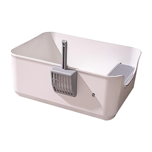Katzentoilette, Katzentoilette, spritzwassergeschützt, mit offener Oberseite, cremefarben Katzentoilette, Katzentoilette, spritzwassergeschützt, mit offener Oberseite, cremefarben von Suammiitstrieadea