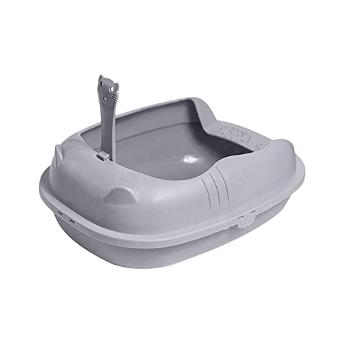 Katzentoilette, langlebig, Sandkasten, Behälter, spritzwassergeschützt, Toilette, Katzentoilette, Grau, Grau Katzentoilette, langlebig, Sandkasten, Behälter, spritzwassergeschützt, Toilette, Katzentoilette, Grau, Grau von Suammiitstrieadea
