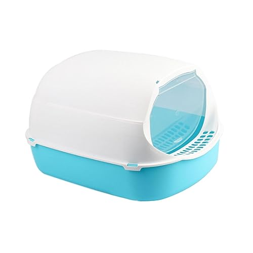 Katzentoilette, vollständig geschlossen, für Kleintiere, Kaninchen, abnehmbares Töpfchen, Toilette, blauer Boden Katzentoilette, vollständig geschlossen, für Kleintiere, Kaninchen, abnehmbares Töpfchen, Toilette, blauer Boden von Suammiitstrieadea