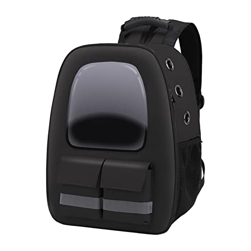 Katzentragerrucksack, transparent, von Fluggesellschaften zugelassen, für Outdoor-Reisen, Schwarz von Suammiitstrieadea
