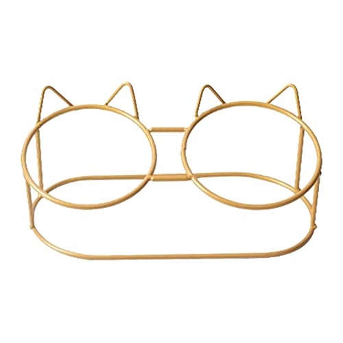 Niedliche Katzennäpfe mit erhöhtem Ständer, kein Verschütten, Retro, für Katzenschüssel, Kätzchen, goldfarben Niedliche Katzennäpfe mit erhöhtem Ständer, kein Verschütten, Retro, für Katzenschüssel, Kätzchen, goldfarben von Suammiitstrieadea