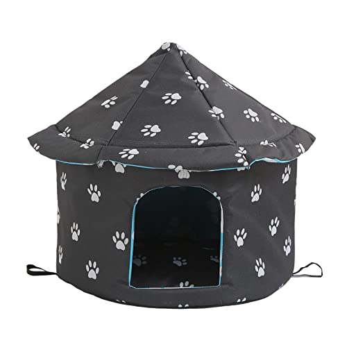 Oxford Cloth Outdoor Feral Cats Warm House Waterproof Bed Kennel Tent Winter Round S Black Oxford Cloth Outdoor Feral Cats Warm House Waterproof Bed Kennel Tent Winter Round S Black von Suammiitstrieadea