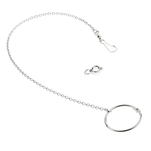 Papageien-Fußkettchen aus Edelstahl mit 8 Ringen, für Haustiere, Vögel, Nymphensittiche, Fußkette 6, Fußkettchen Nr. 6 von Suammiitstrieadea