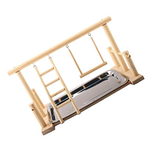 Papageien-Vogel-Spielplatz, Holz-Sitzstange mit Edelstahl-Tablett A Papageien-Vogel-Spielplatz, Holz-Sitzstange mit Edelstahl-Tablett A von Suammiitstrieadea
