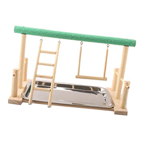 Papageien-Vogel-Spielplatz, Holz-Sitzstange mit Edelstahl-Tablett B Papageien-Vogel-Spielplatz, Holz-Sitzstange mit Edelstahl-Tablett B von Suammiitstrieadea