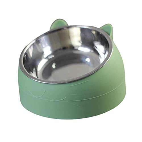 Pet Feeder 15° Erhöhter Einzelnapf für Katze Hund für kleine mittelgroße Hunde Kätzchen, Grün Pet Feeder 15° Erhöhter Einzelnapf für Katze Hund für kleine mittelgroße Hunde Kätzchen, Grün von Suammiitstrieadea