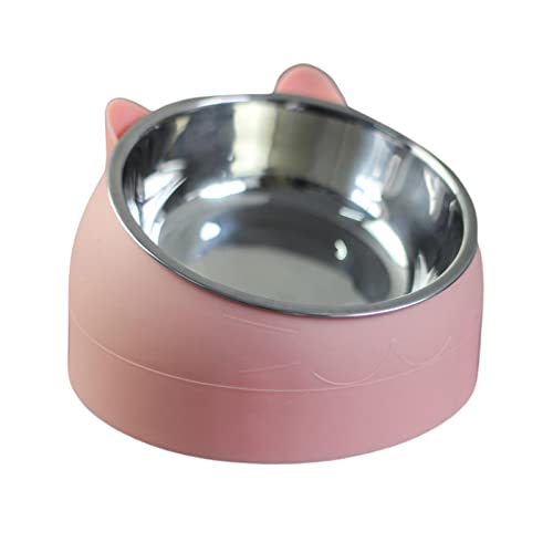 Pet Feeder 15° Erhöhter Einzelnapf für Katze Hund für kleine mittelgroße Hunde Kätzchen, Rosa von Suammiitstrieadea