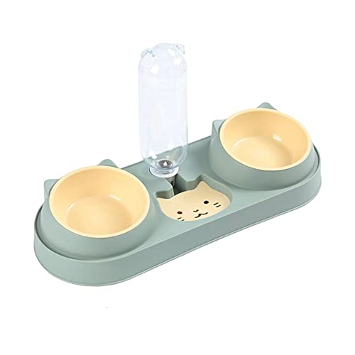 Pet Feeder Waterer Pet Feeding Station Raised Stand Dish Bowls Detachable Green Pet Feeder Waterer Pet Feeding Station Raised Stand Dish Bowls Detachable Green von Suammiitstrieadea