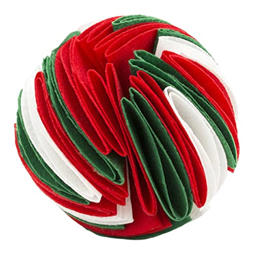 Schnüffelball für Hunde, Puzzle-Spielzeug, erhöht den IQ, langsamer Futterspender, Haustierzug, Weiß, Rot, Grün, 15 cm Schnüffelball für Hunde, Puzzle-Spielzeug, erhöht den IQ, langsamer Futterspender, Haustierzug, Weiß, Rot, Grün, 15 cm von Suammiitstrieadea