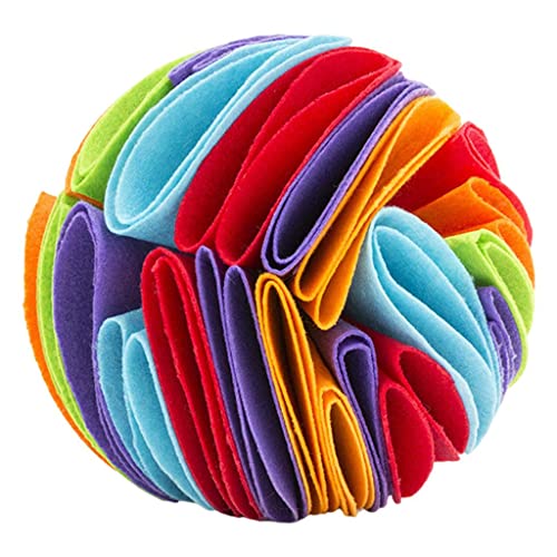 Schnüffelball für Hunde, Puzzle-Spielzeug, erhöht den IQ, langsamer Futterspender, Haustierzug, mehrfarbig, 15 cm Schnüffelball für Hunde, Puzzle-Spielzeug, erhöht den IQ, langsamer Futterspender, Haustierzug, mehrfarbig, 15 cm von Suammiitstrieadea
