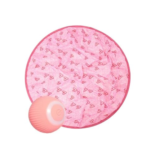 Suammiitstrieadea 2-in-1 simuliertes interaktives Jagd-Katzenspielzeug, schnelles Rollen, Verstecken und Suchen, Rosa von Suammiitstrieadea