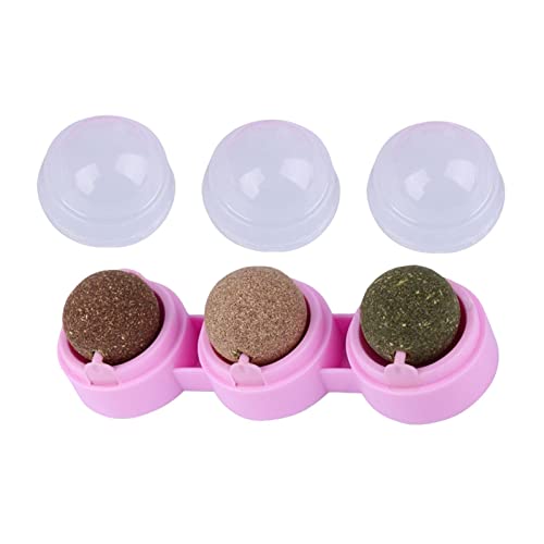 Suammiitstrieadea 3-teiliges Katzenminze-Bälle-Set, interaktives, leichtes Kätzchen-Katzenspielzeug für Wand, Boden, rosa, rosa Basis, 3-in-1 Suammiitstrieadea 3-teiliges Katzenminze-Bälle-Set, interaktives, leichtes Kätzchen-Katzenspielzeug für Wand, Boden, rosa, rosa Basis, 3-in-1 von Suammiitstrieadea