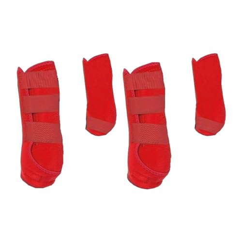 Suammiitstrieadea 4 Stück Hufeisenstütze, Beinschutz für Springtraining, Reitausrüstung, Rot Suammiitstrieadea 4 Stück Hufeisenstütze, Beinschutz für Springtraining, Reitausrüstung, Rot von Suammiitstrieadea