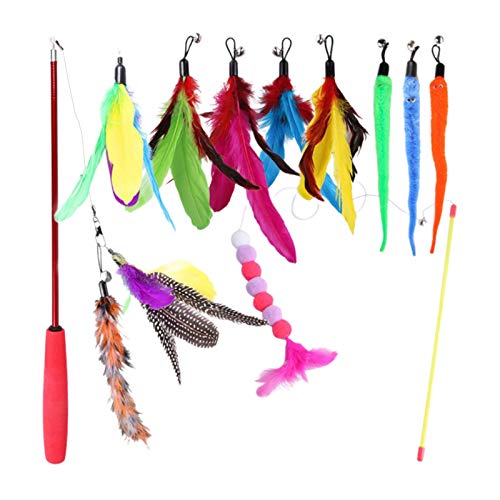 Suammiitstrieadea Feather Interaktiver Teaser Zauberstab-Spielzeug mit 8 Nachfüllungen für Katzen und Vögel Suammiitstrieadea Feather Interaktiver Teaser Zauberstab-Spielzeug mit 8 Nachfüllungen für Katzen und Vögel von Suammiitstrieadea