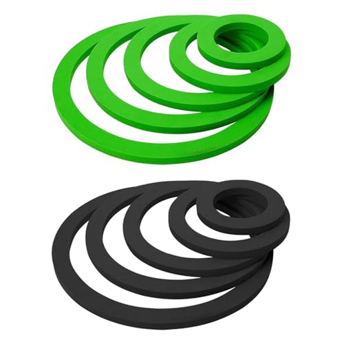 Suammiitstrieadea Fish Tank Grasblockierende Ringe-Set, Fischfutterringe für Aquarium, 5 Schwarz und 5 Grün Suammiitstrieadea Fish Tank Grasblockierende Ringe-Set, Fischfutterringe für Aquarium, 5 Schwarz und 5 Grün von Suammiitstrieadea