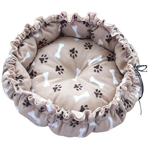 Suammiitstrieadea Flauschiges Haustierbett für Hunde und Katzen, verstellbar, warmes Kissen, brauner Pfotenabdruck Suammiitstrieadea Flauschiges Haustierbett für Hunde und Katzen, verstellbar, warmes Kissen, brauner Pfotenabdruck von Suammiitstrieadea