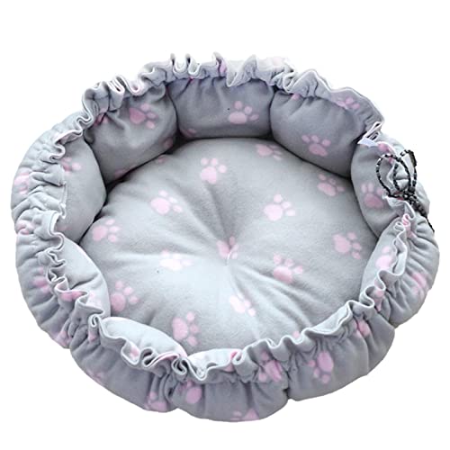 Suammiitstrieadea Flauschiges Haustierbett für Hunde und Katzen, verstellbar, warmes Kissen, rosa Pfotenabdruck Suammiitstrieadea Flauschiges Haustierbett für Hunde und Katzen, verstellbar, warmes Kissen, rosa Pfotenabdruck von Suammiitstrieadea