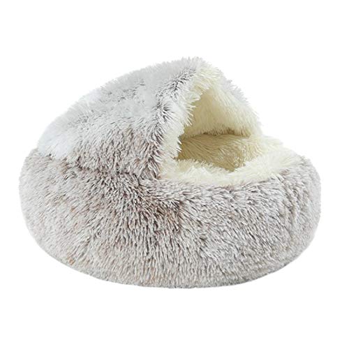 Suammiitstrieadea Haustierbett für Hunde und Katzen, rund, warm, Plüsch, bequem, zum Schlafen, Kaffee, 40 cm Suammiitstrieadea Haustierbett für Hunde und Katzen, rund, warm, Plüsch, bequem, zum Schlafen, Kaffee, 40 cm von Suammiitstrieadea