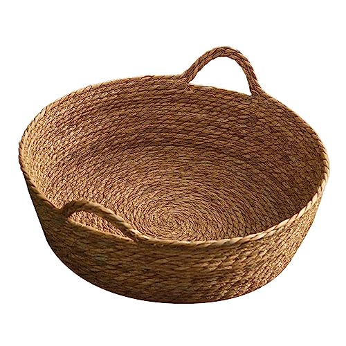 Suammiitstrieadea Katzenbett, Korb, strapazierfähiges Haustierbett, rund, Lounge-Bett, Haushalt, handgewebt, Katzenbett, 35 x 12 cm, Braun, 35 x 12 cm Suammiitstrieadea Katzenbett, Korb, strapazierfähiges Haustierbett, rund, Lounge-Bett, Haushalt, handgewebt, Katzenbett, 35 x 12 cm, Braun, 35 x 12 cm von Suammiitstrieadea