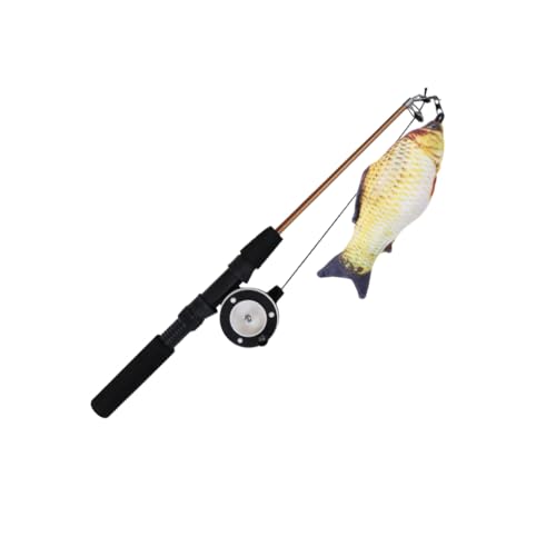 Suammiitstrieadea Katzenspielzeug mit fischförmiger Angelrute, Geschenke für Katzen, Freunde, Kunststoff, Fischform, Katzenspielzeug, Katzenspielzeug, Karausche Suammiitstrieadea Katzenspielzeug mit fischförmiger Angelrute, Geschenke für Katzen, Freunde, Kunststoff, Fischform, Katzenspielzeug, Katzenspielzeug, Karausche von Suammiitstrieadea