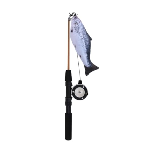 Suammiitstrieadea Katzenspielzeug mit fischförmiger Angelrute, Geschenke für Katzen, Freunde, Kunststoff, Fischform, Katzenspielzeug, Katzenspielzeug, Lachs Suammiitstrieadea Katzenspielzeug mit fischförmiger Angelrute, Geschenke für Katzen, Freunde, Kunststoff, Fischform, Katzenspielzeug, Katzenspielzeug, Lachs von Suammiitstrieadea