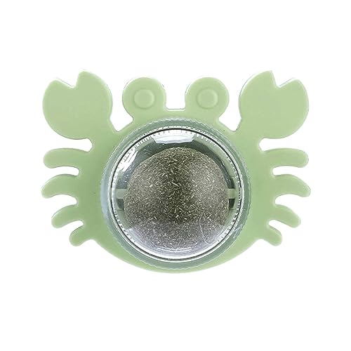 Suammiitstrieadea Kau-Katzenspielzeug, drehbar, spielt französische Fenster, leckt Katzenminze, Ball, Spielzeug, grün, grüne Krabbe von Suammiitstrieadea