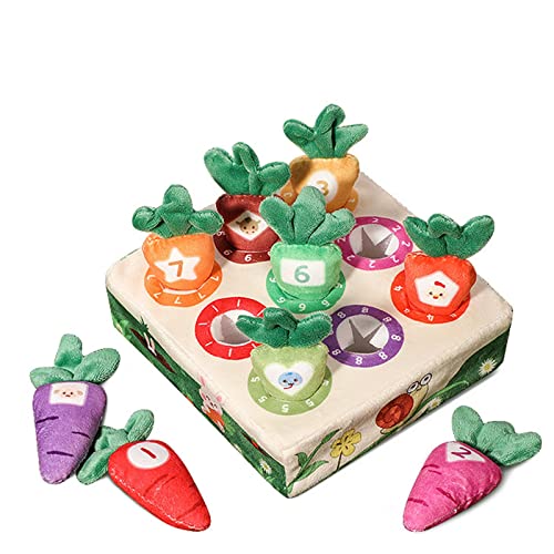 Suammiitstrieadea Lustiges Karotten-Plüschspielzeug für Hunde, Gemüse, Obst, zum Ziehen von Karotten, 9 Löcher Suammiitstrieadea Lustiges Karotten-Plüschspielzeug für Hunde, Gemüse, Obst, zum Ziehen von Karotten, 9 Löcher von Suammiitstrieadea