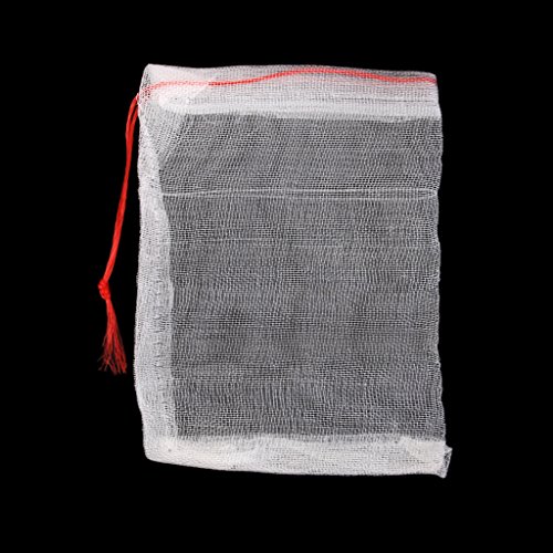 Suammiitstrieadea Nylon-Netz-Filterbeutel mit Kordelzug, 15 x 10 cm, für Aquarium, Garten, Teich, 20 Stück von Suammiitstrieadea