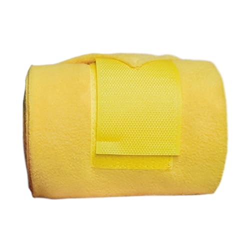Suammiitstrieadea Pferdebeinbandagen, Fleece, dick, für Rennen, Reiten, Zubehör, Training, Gelb, 4 Stück von Suammiitstrieadea
